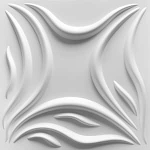 Falkirk Ross 2/25 in. x 19.7 in. x 19.7 in. White PVC Abstract 3D Decorative Wall Panel