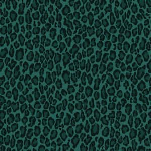 Cicely Green Leopard Skin Wallpaper Sample