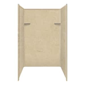 Studio 48 in. W x 72 in. H x 36 in. D 3-Piece Glue Up Alcove Shower Wall Surrounds in Almond Sky