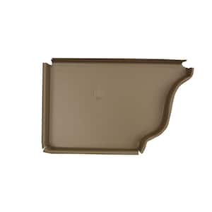 6 in. Natural Clay Aluminum K-Style Left End Cap