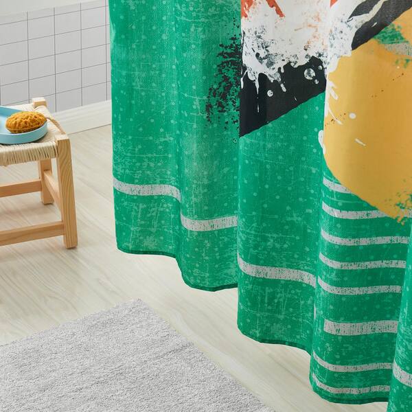 Green Bay Packers Bathroom 4 Piece Shower Curtain Bath Mat Toilet Lid Cover  Gift