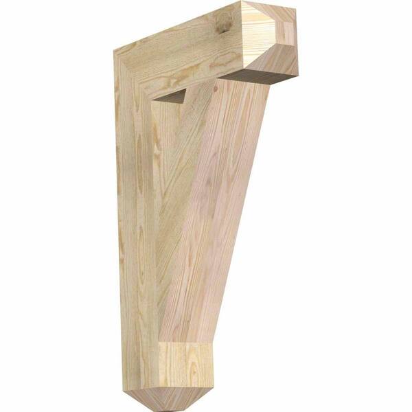 Ekena Millwork 6 in. x 34 in. x 22 in. Douglas Fir Traditional Craftsman Rough Sawn Bracket