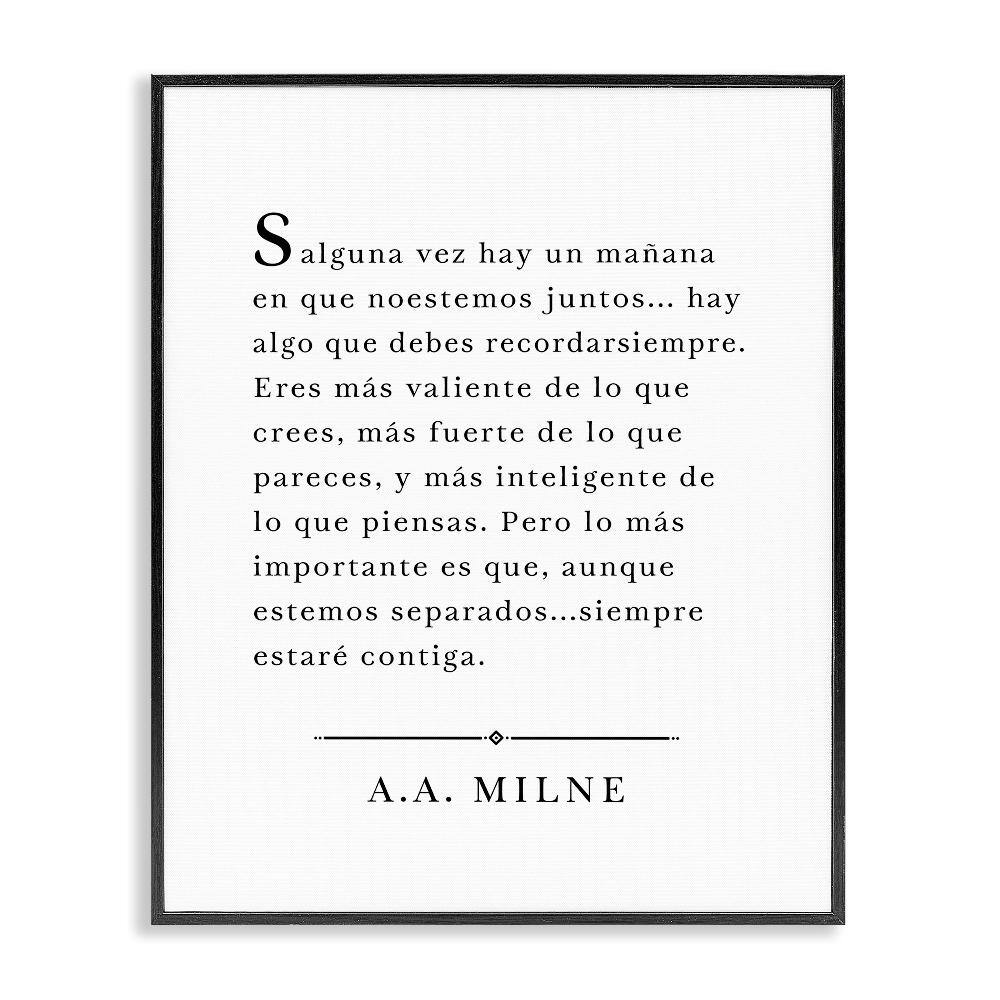 A.A. Milne Quote Translation by Lettered and Lined Black Framed Typography Giclee Art Print 20 in. x 16 in. price history on PriceWatchPro