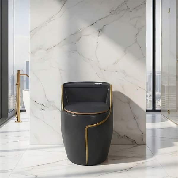 LUXSHERY 12 in. Rough In 1-Piece Toilet 1.45 Gal. GPF Elongated