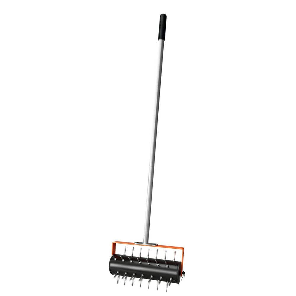 Galvanized Steel Rolling Lawn Aerator Tool Manual Push Aerator with 42 Spikes for Garden Yard Soil Health price history on PriceWatchPro
