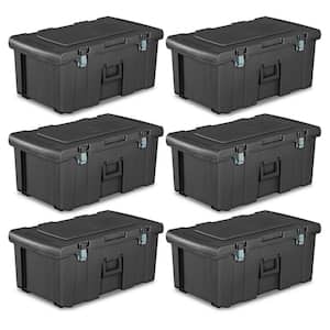 16-Gal. Footlocker Container w/Handles and Wheels 6 Pack