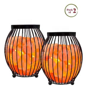 8.3 in. Ionic Crystal Natural Salt Oval Basket Lamp (Pack of 2)