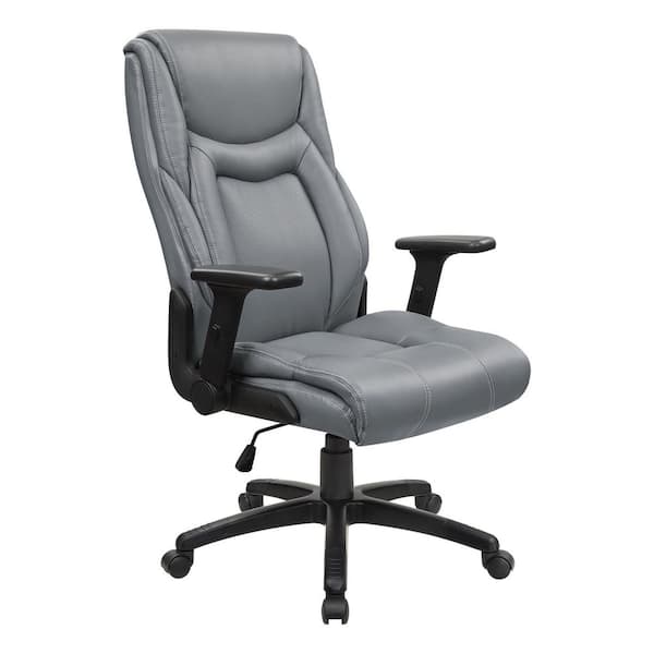 Office Star Work Smart™ Executive Chair Silver / Black Bonded