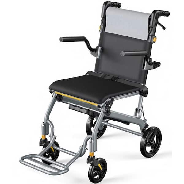 Transport Wheelchairs for Adults, Lightweight Foldable Transport Chair with Telescopic Handle for Seniors
