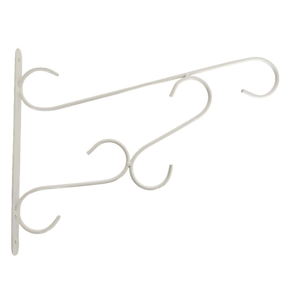 Curved Scroll Metal Wall Bracket for Hanging Accessories and Flowerpots Suitable for Indoor & Outdoor, White price history on PriceWatchPro