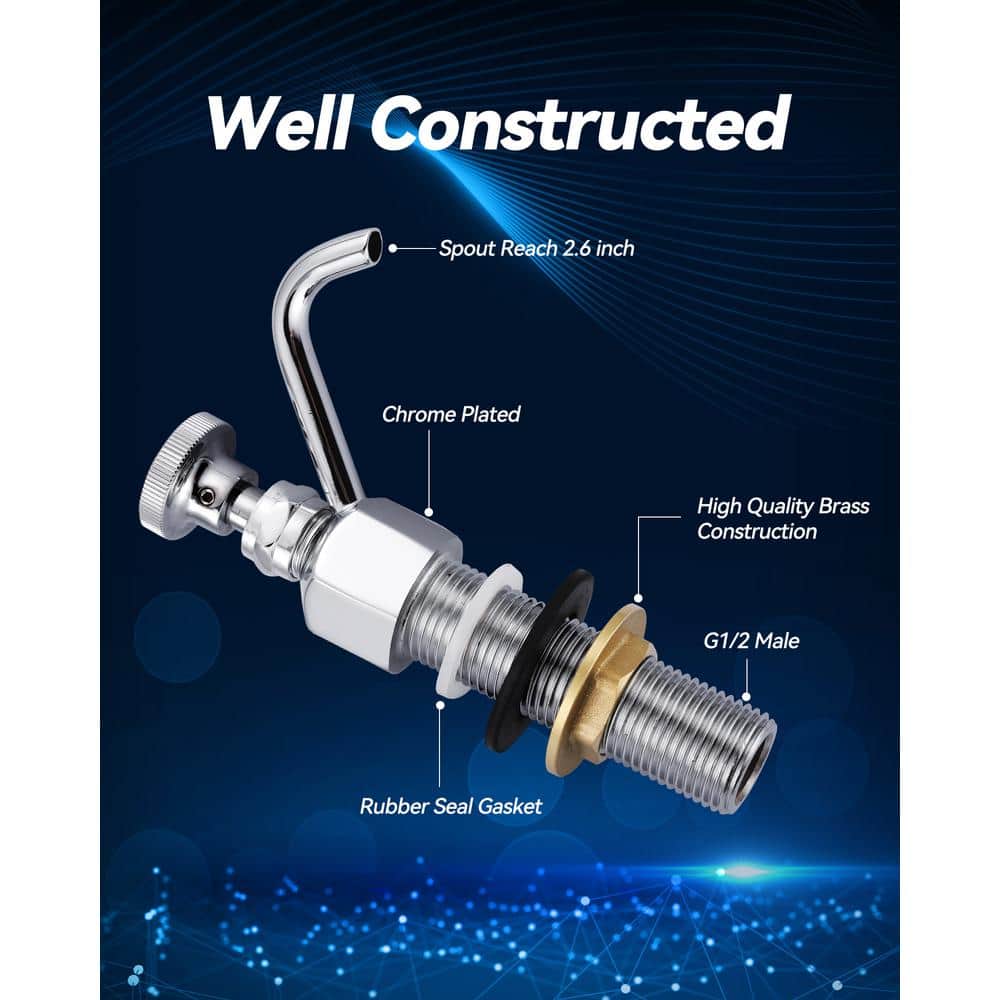 Polished Chrome Single Handle Deck Mount Kitchen Faucet