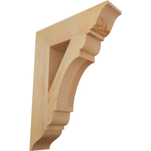 Ekena Millwork 6 in. x 32 in. x 24 in. Douglas Fir Olympic Traditional Rough Sawn Bracket