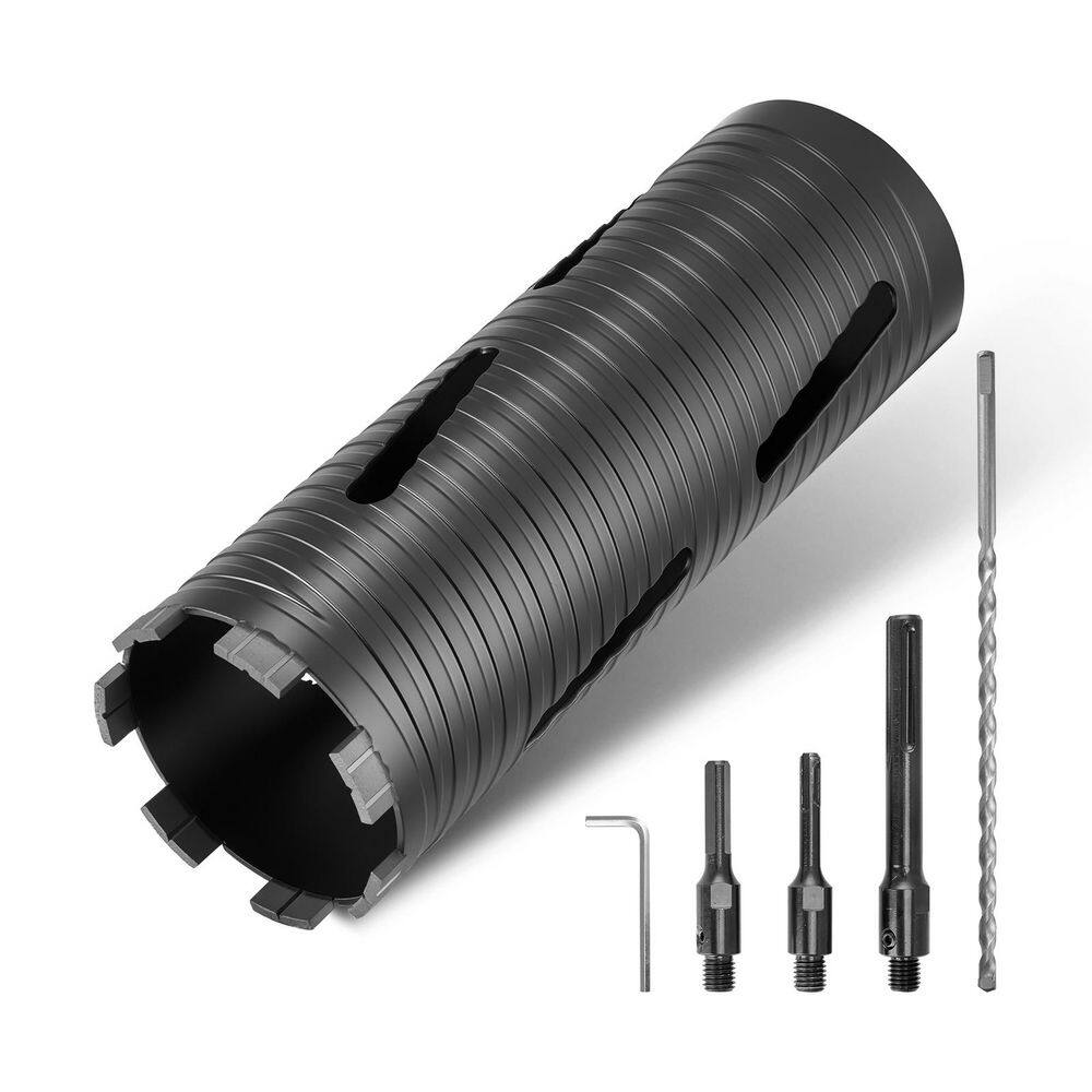 Core Drill Bit, 3-1/2 in. Diameter, Diamond Dry Coring Bit with 3 Adapters, Pilot Drill and Hex Wrench, for Red Bricks price history on PriceWatchPro