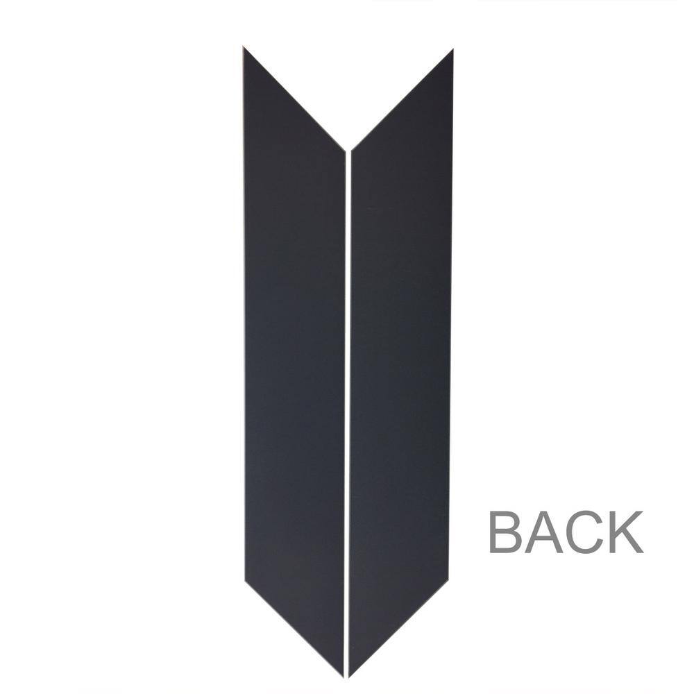 Frosted Silver Glass Chevron Wall Tile 3x12