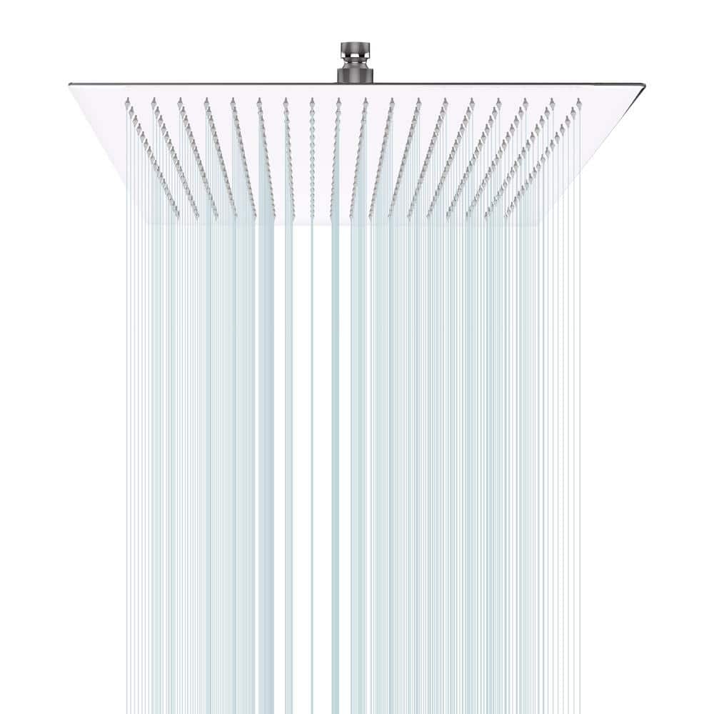 2-Spray Patterns with 2.5 GPM 16 in. Wall Mount Rain Fixed Shower Head in C
