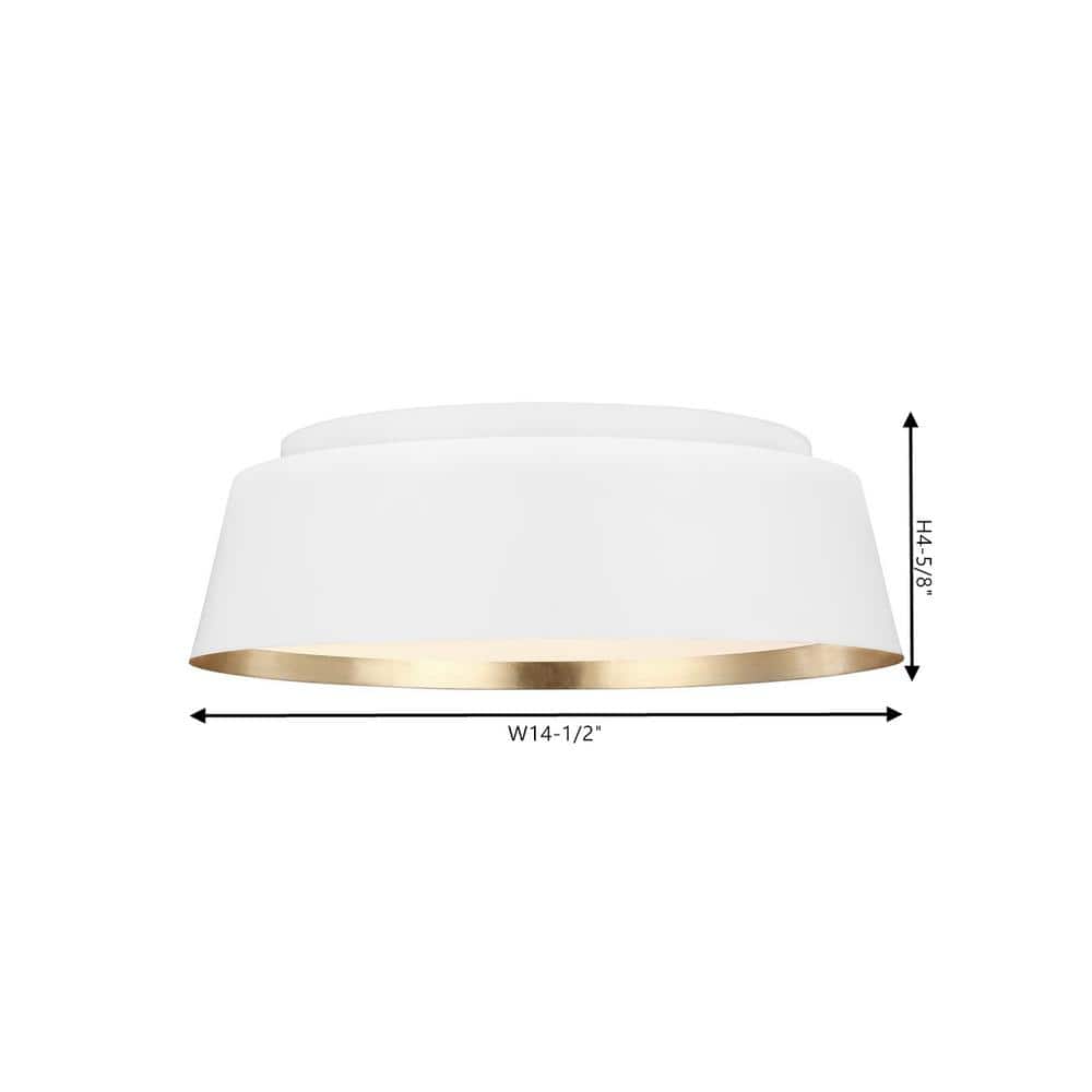 Matte White Silk Screen 3-Light Modern Flush Mount