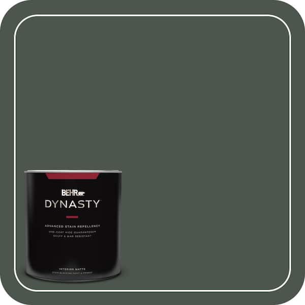 BEHR DYNASTY 1 qt. #PMD-66 Deep Evergreen Matte Interior Stain-Blocking Paint and Primer