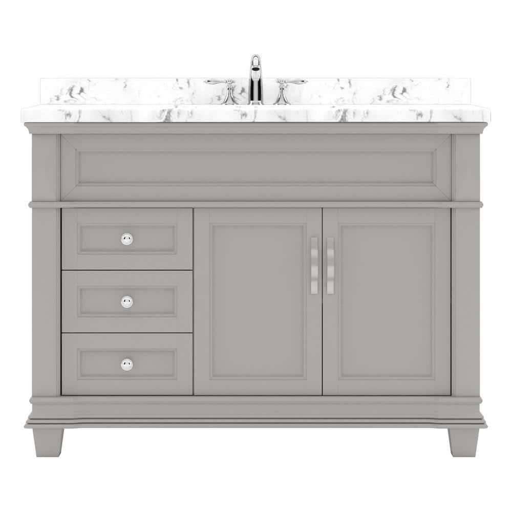 Virtu USA Victoria 48 in. W x 22 in. D x 36 in. H Single Sink Bath