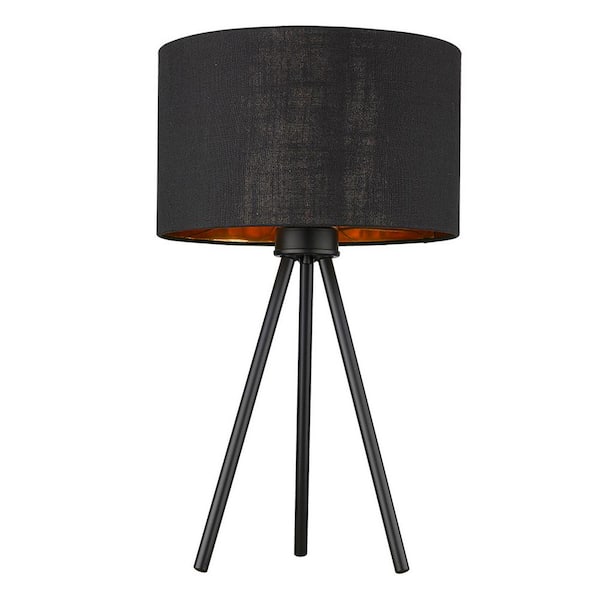 Trend Lighting Morenci 21.75 in. 1-Light Matte Black Table Lamp