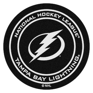 Tampa Bay Lightning Blue 27 in. Round Hockey Puck Mat