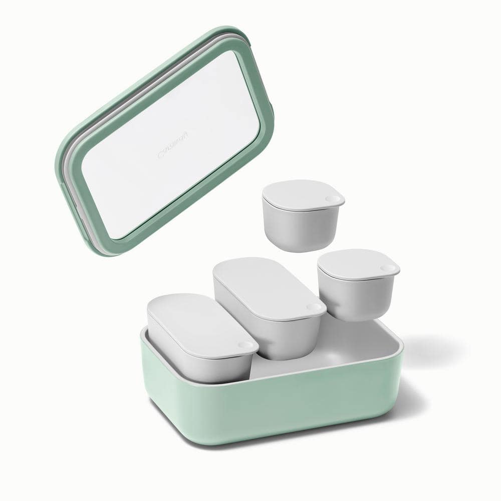 Mist Green 14-Piece Glass Food Storage Set with Lids