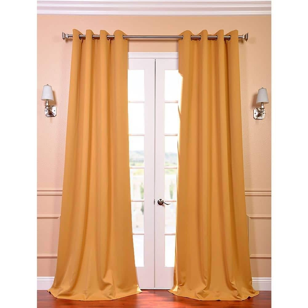 Marigold Velvet Blackout Grommet Window Panel, 50W x 84L