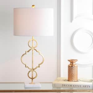 July 31 in. H Gold Leaf Metal Table Lamp