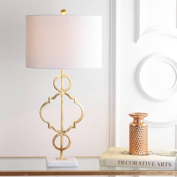 JONATHAN Y July 31 in. H Gold Leaf Metal Table Lamp