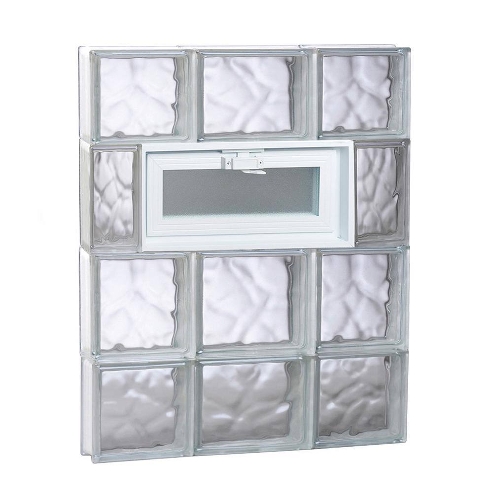 19.25 in. x 27 in. x 3.125 in. Frameless Wave Pattern Vented Glass Block Window price history on PriceWatchPro