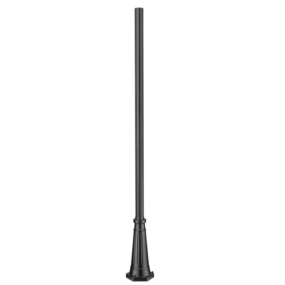 96 in. Black Outdoor Post
