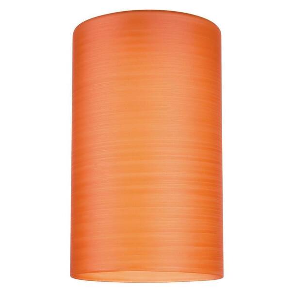 Westinghouse 6-1/2 in. Hand Blown Orange Glass Cylinder Shade with 2-1/4 in. Fitter and 4 in. Width