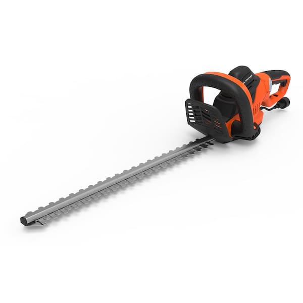24 in. 3.3 Amp Corded Dual Action Electric Hedge Hog Trimmer with Rotating  Handle