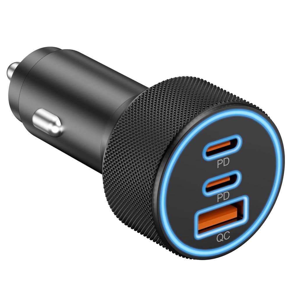 67W 3-Port USB C Car Charger Adapter Accessory in Black 1-Pack for iPhone Samsung Galaxy Pixel Android Devices price history on PriceWatchPro