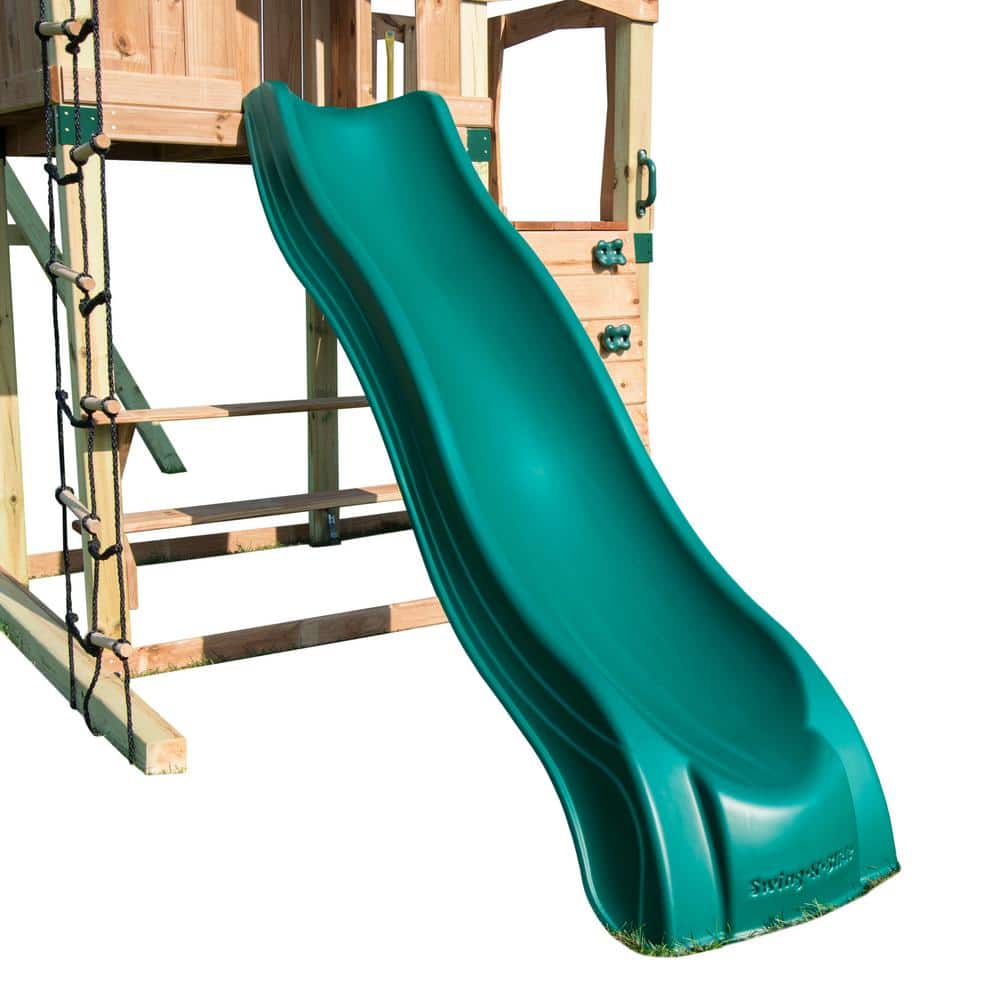 Forest Green High-Density Polyethylene Alpine Wave Slide