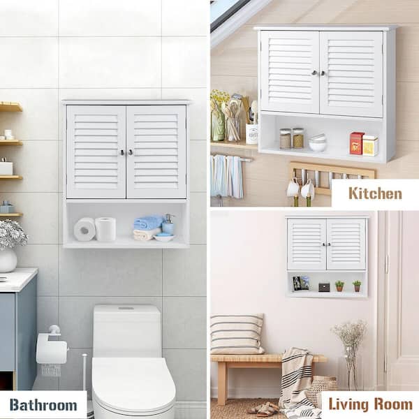 DECOMIL Small Bathroom Storage Cabinet, Bathroom Storage Organizer