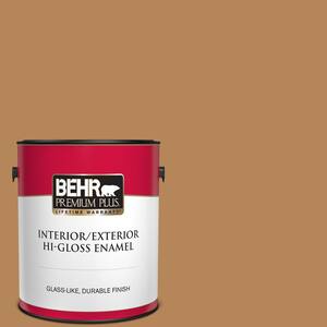 1 gal. #S270-6 Almond Brittle Hi-Gloss Enamel Interior/Exterior Paint