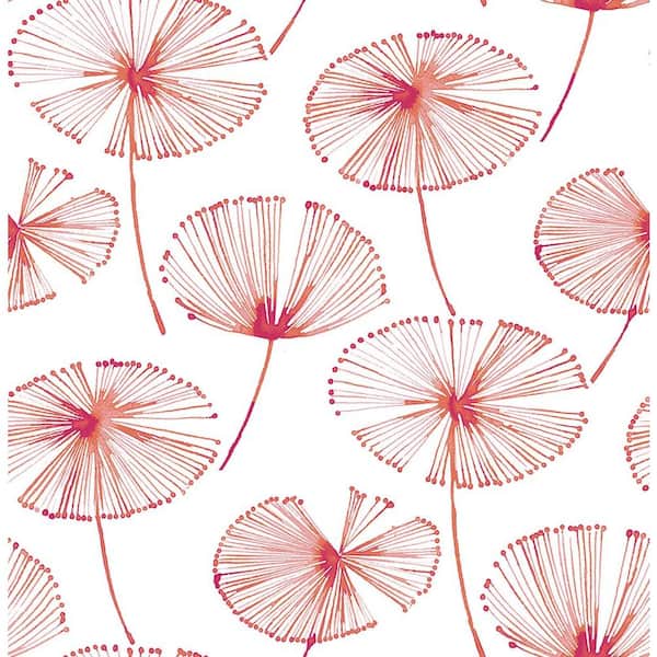 A-Street Prints Paradise Pink Fronds Paper Strippable Roll (Covers 56.4 sq. ft.)