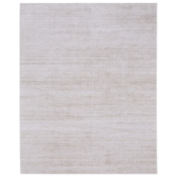 9 ft. x 13 ft. Ivory And Silver Area Rug