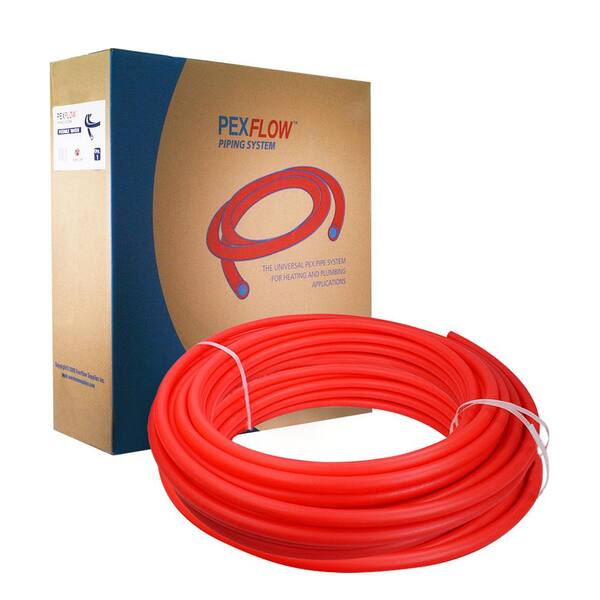 The Plumber's Choice 3/4 in. x 500 ft. PEX Tubing Potable Water Pipe in Red  PPWR34500 - The Home Depot