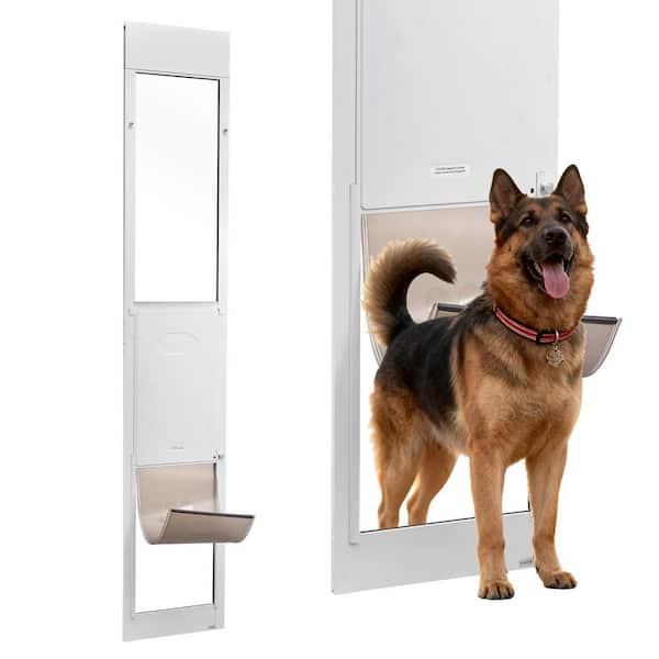 Dog Door for Sliding Glass Door, 91 to 96 in. Adjustable Height, Aluminum Alloy Frame, 13 5/8 x 23 5/8 in. Flap