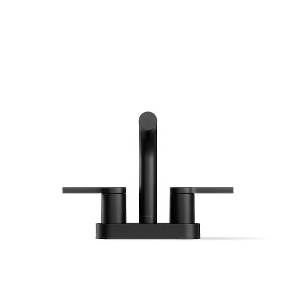KOHLER Elate Centerset Double Handle Bathroom Sink Faucet with 1.0