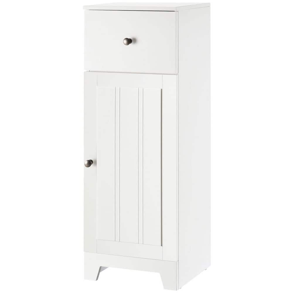 12.5 in. W x 11.8 in. D x 35 in. H White Bathroom Linen Cabinet with 1 Drawer and Adjustable Shelf price history on PriceWatchPro