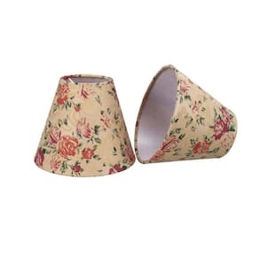 6 in. x 5 in. Floral Print Hardback Empire Lamp Shade (2-Pack)