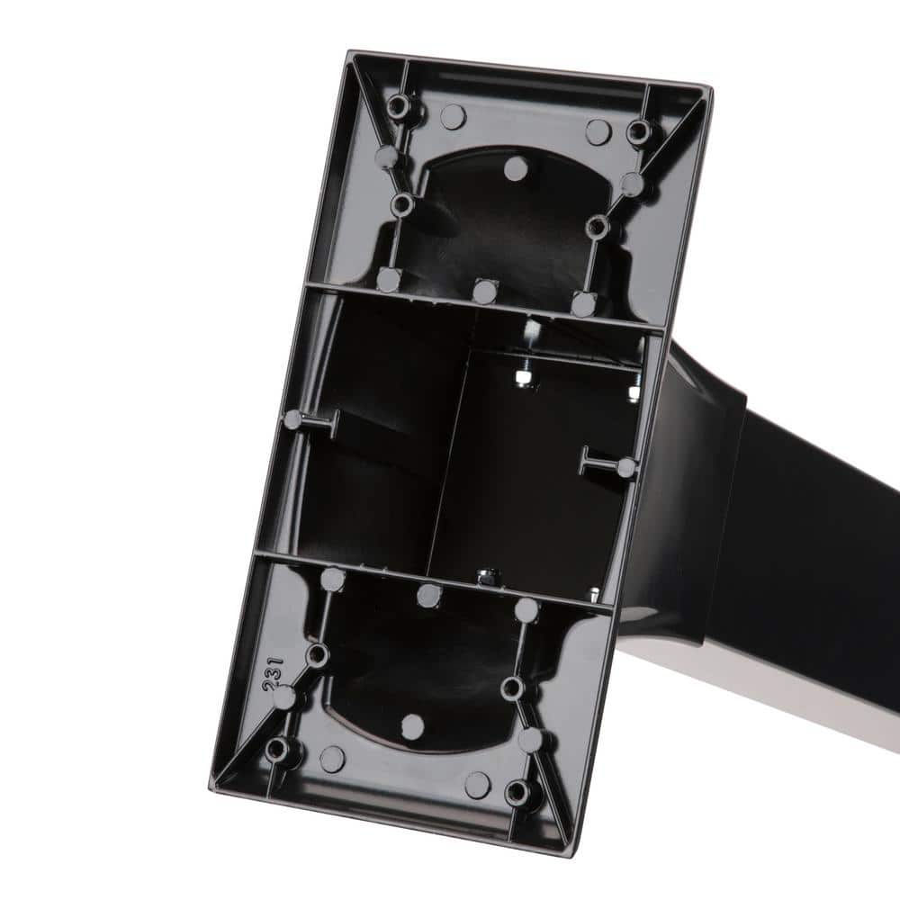 Adjustable Black Aluminum and Steel Mailbox Post