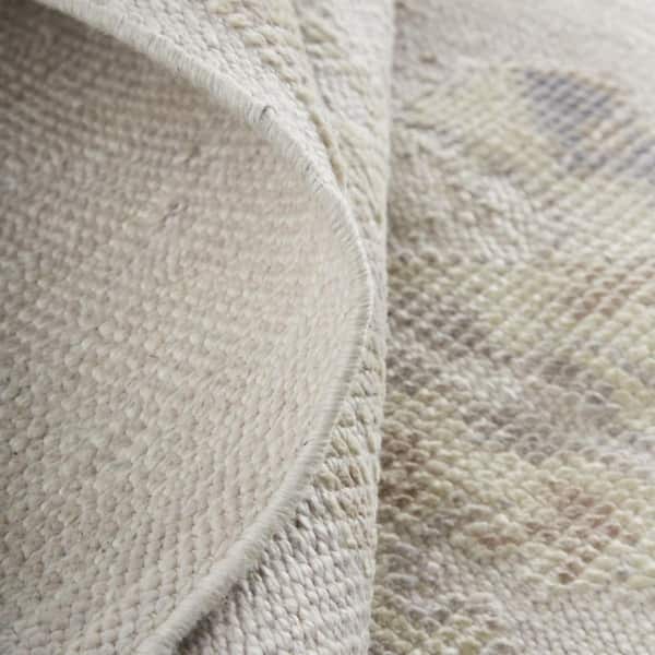 10 ft. x 14 ft. Ivory, Tan, Blue Floral Area Rug