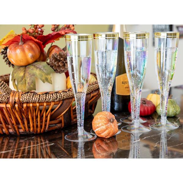 20 Pack Clear Plastic Short Stem Wine Glasses, Crystal Collection  Disposable Wine Cups 6Oz
