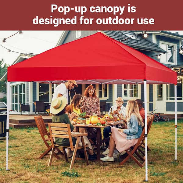 Garvee 8 ft. x 8 ft. Pop Up Canopy Tent-Instant Setup Sun Shelter