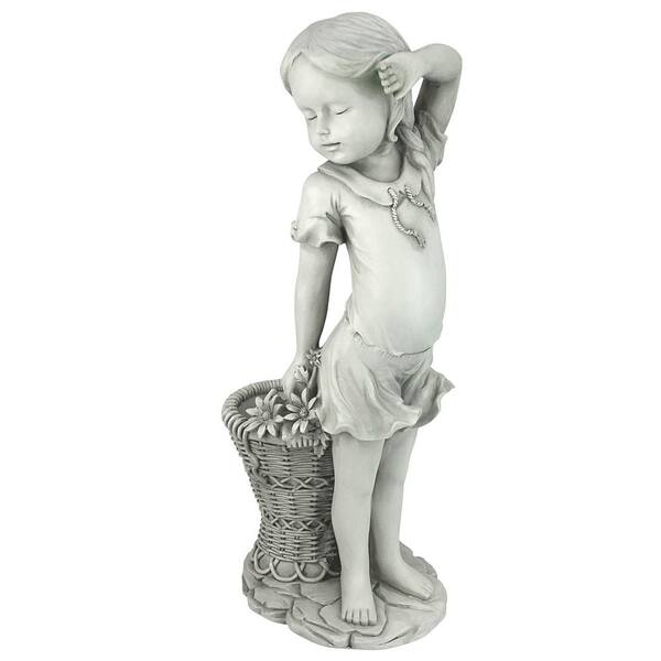 Design Toscano 21.5 in. H Frances the Flower Girl Statue