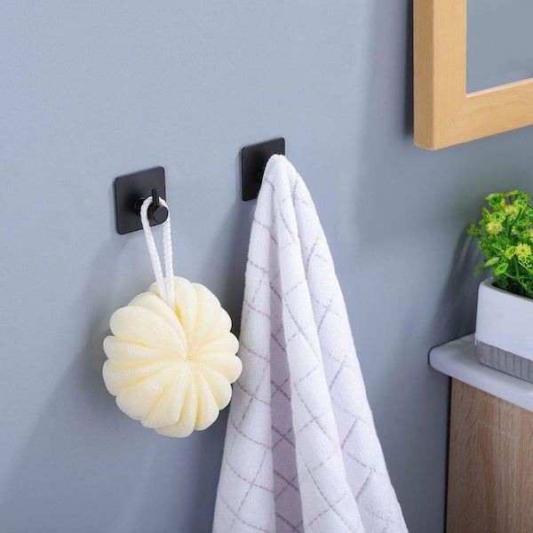 Dracelo 16 in. Hand Towel Rack Towel Hook Stick Stainless Steel Bathroom  Hardware Accessory in Black B09FJDNNJ7 - The Home Depot