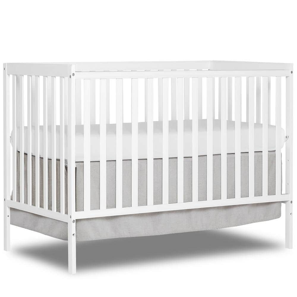 Dream On Me Synergy White 5 in 1 Convertible Crib 657 W The Home Depot